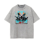 Mid Weight Faded Gangsta Graphic Tee-INNBLAC Fashion Apparel