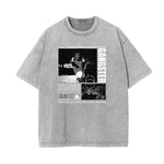 Mid Weight Faded Gangsta Graphic Tee-INNBLAC Fashion Apparel