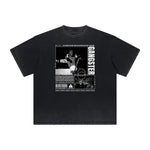 Vintage Frayed Gangsta Pattern Tee-INNBLAC Fashion Apparel