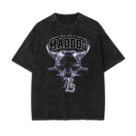 Vintage Washed Gangsta Pattern Tee-INNBLAC Fashion Apparel
