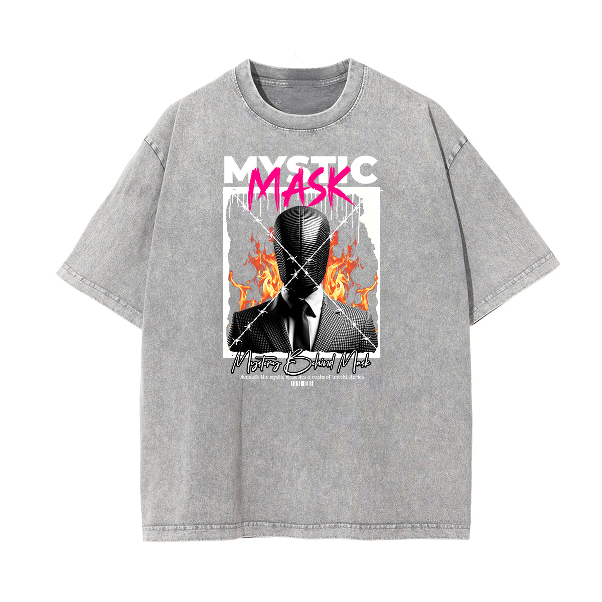 Mid Weight Faded Gangsta Graphic Tee-INNBLAC Fashion Apparel