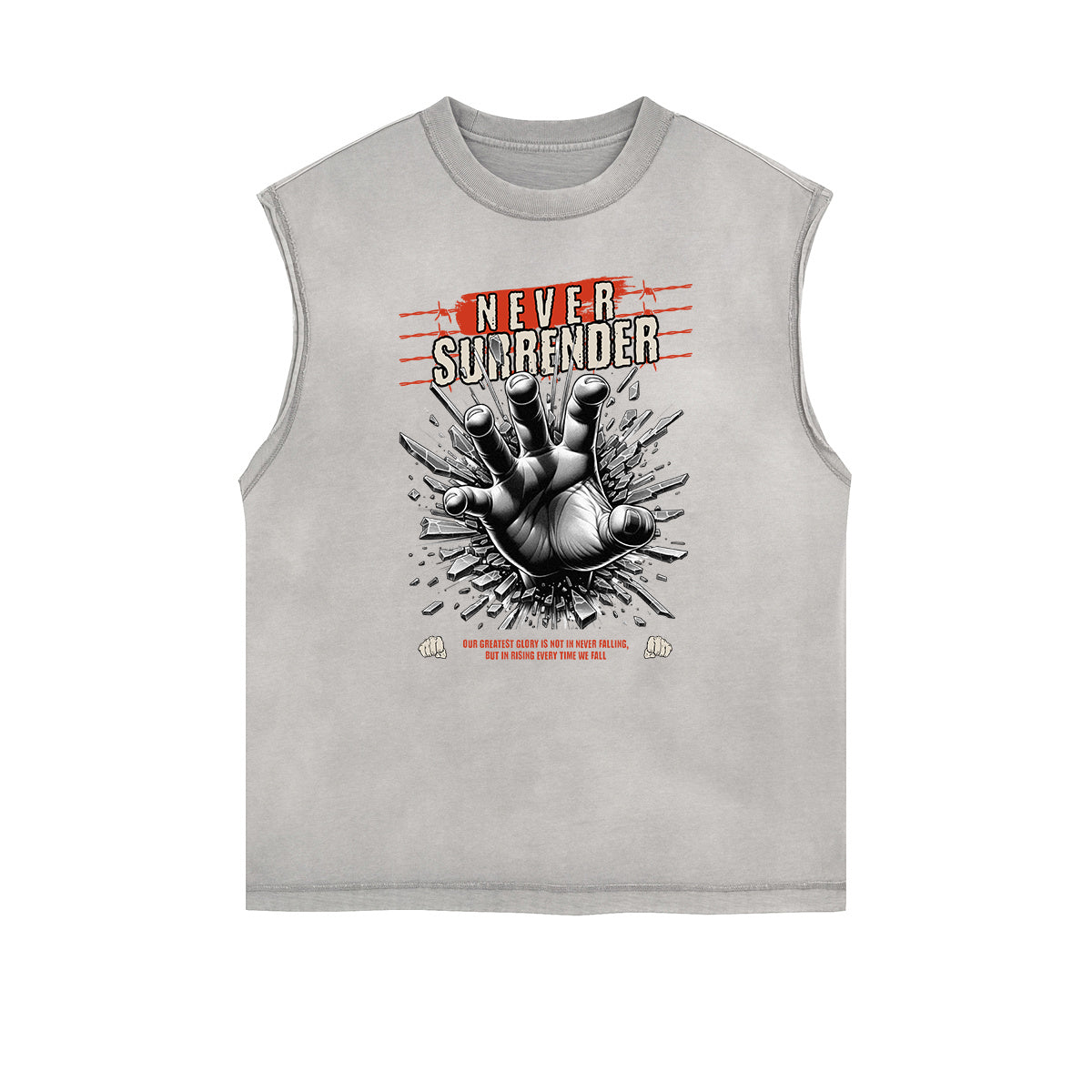 Frayed Edge Gangsta Pattern Tank Top-INNBLAC Fashion Apparel