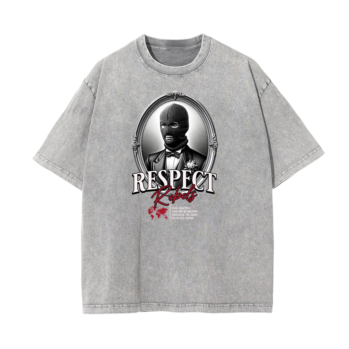 Mid Weight Faded Gangsta Graphic Tee-INNBLAC Fashion Apparel
