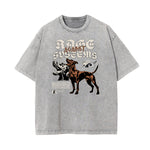Stone Wash Gangsta Graphic Tee-INNBLAC Fashion Apparel