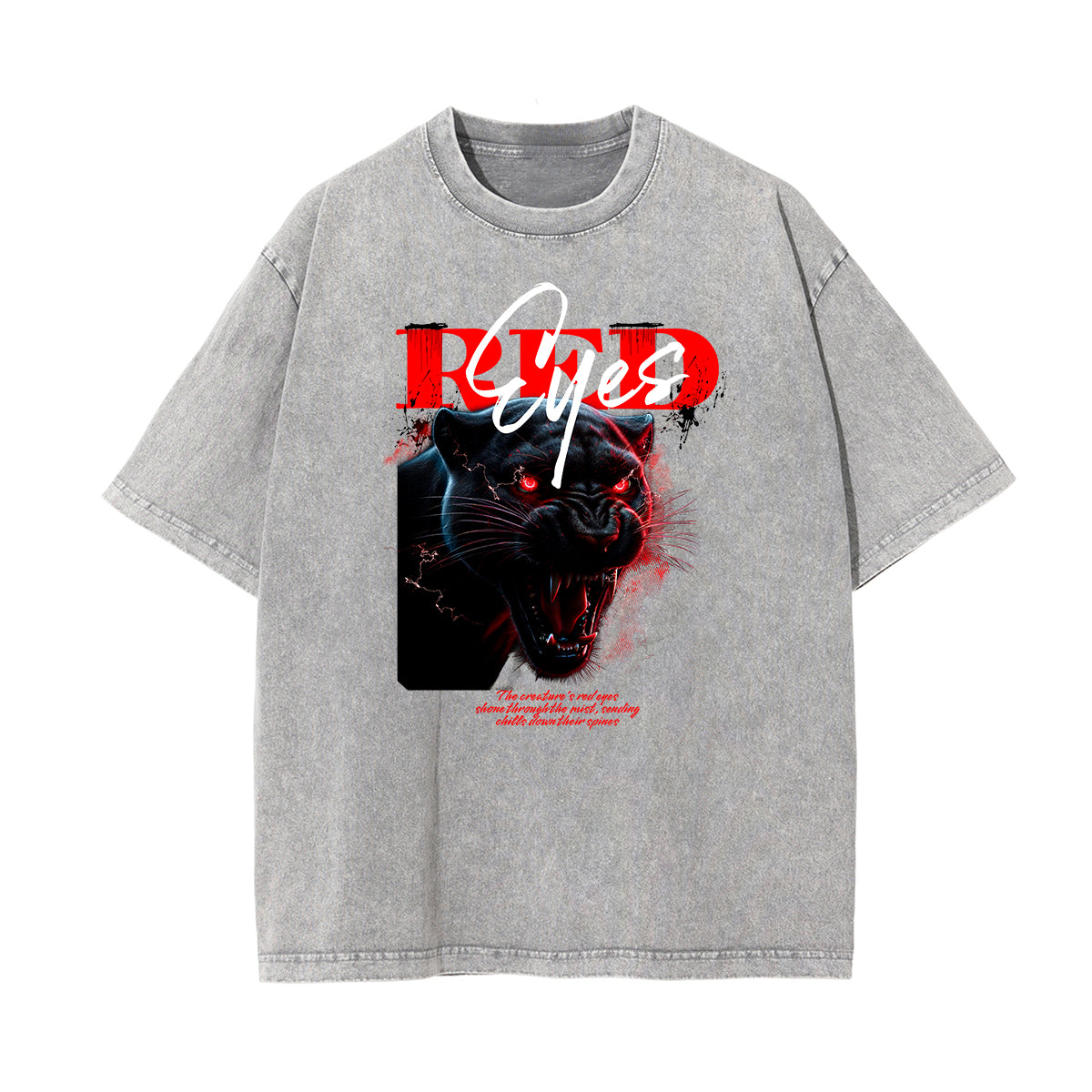 Stone Wash Gangsta Graphic Tee-INNBLAC Fashion Apparel