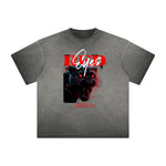 Distressed Faded Gangsta Pattern Tee-INNBLAC Fashion Apparel