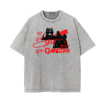 Stone Wash Gangsta Graphic Tee-INNBLAC Fashion Apparel