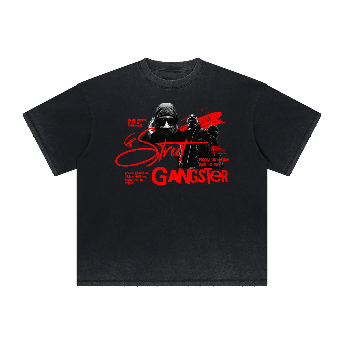 Heavyweight Gangsta Graphic Tee-INNBLAC Fashion Apparel