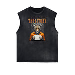 Vintage Sleeveless Gangsta Graphic Tee-INNBLAC Fashion Apparel