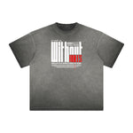 Distressed Faded Gangsta Pattern Tee-INNBLAC Fashion Apparel