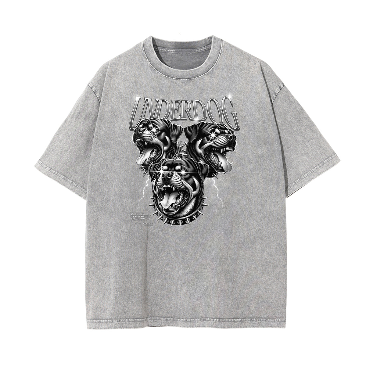 Stone Wash Gangsta Graphic Tee-INNBLAC Fashion Apparel