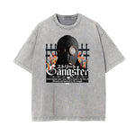 Stone Wash Gangsta Graphic Tee-INNBLAC Fashion Apparel