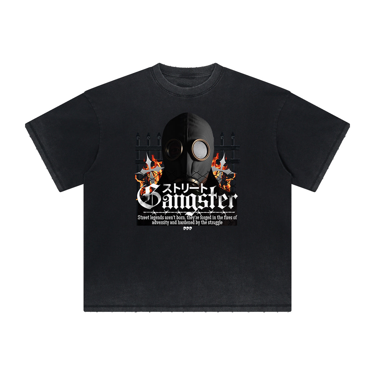 Heavyweight Gangsta Graphic Tee-INNBLAC Fashion Apparel