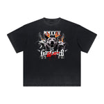 Heavyweight Distressed Rebel Soul Graphic Tee-INNBLAC Fashion Apparel