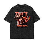 Washed Rebel Soul Gangsta Graphic Tee-INNBLAC Fashion Apparel