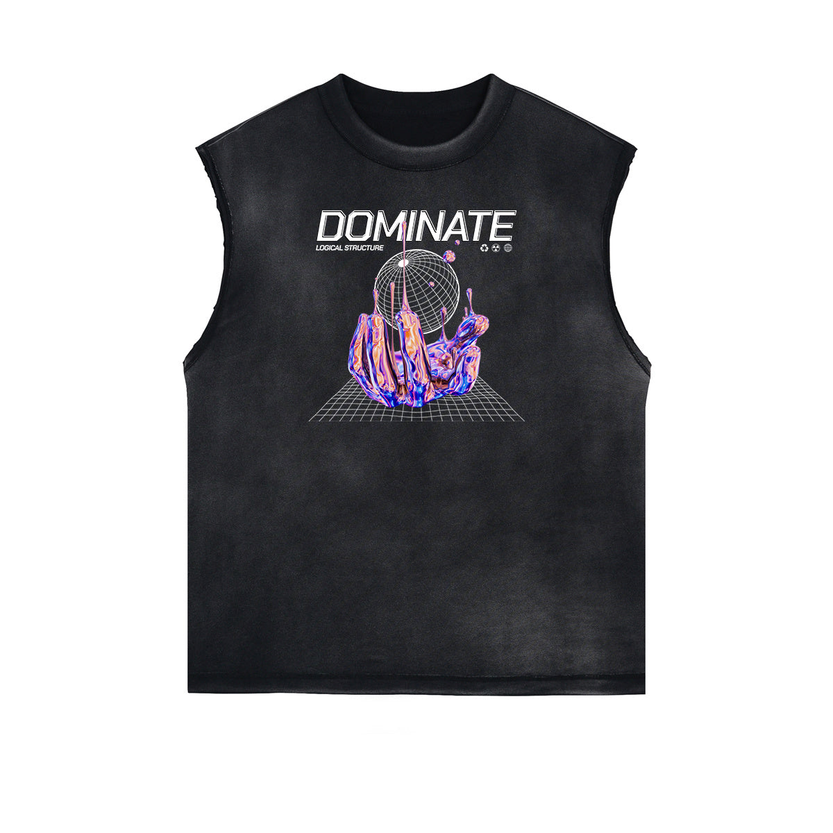 Sleeveless Chrome Y2K Streetwear Graphic Tee