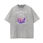 Faded Chrome Y2K Streetwear Pattern Tee