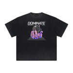 Distressed Chrome Y2K Streetwear Graphic Tee