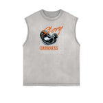 Sleeveless Chrome Y2K Streetwear Pattern Muscle Tank