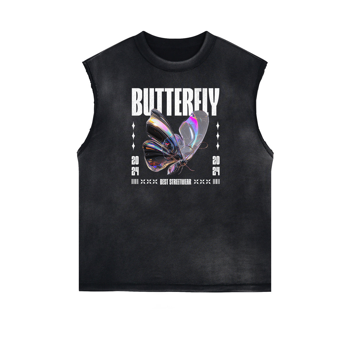 Sleeveless Chrome Y2K Streetwear Graphic Tee