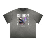 Camiseta con estampado de ropa urbana Y2K de cromo pesado