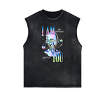 Sleeveless Chrome Y2K Streetwear Graphic Tee