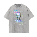 Faded Chrome Y2K Streetwear Pattern Tee