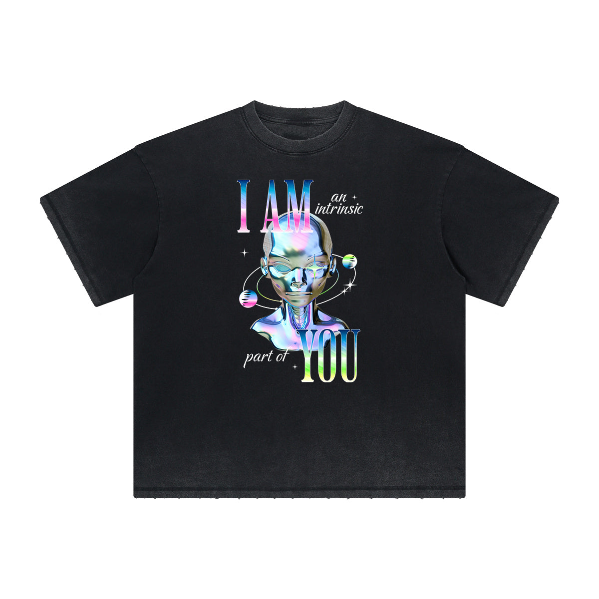 Distressed Chrome Y2K Streetwear Graphic Tee