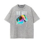 Faded Chrome Y2K Streetwear Pattern Tee