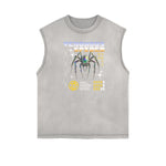 Sleeveless Chrome Y2K Streetwear Pattern Muscle Tank