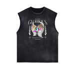 Sleeveless Chrome Y2K Streetwear Graphic Tee