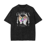 Washed Chrome Y2K Streetwear Graphic Tee