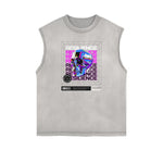 Sleeveless Chrome Y2K Streetwear Pattern Muscle Tank