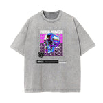 Faded Chrome Y2K Streetwear Pattern Tee