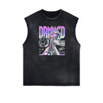 Sleeveless Chrome Y2K Streetwear Graphic Tee