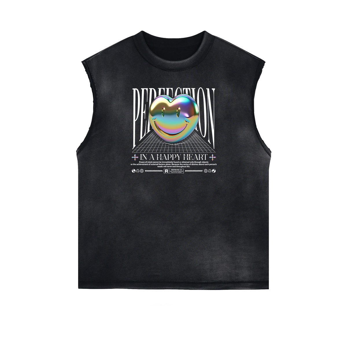 Sleeveless Chrome Y2K Streetwear Graphic Tee
