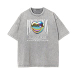 Faded Chrome Y2K Streetwear Pattern Tee