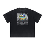 Distressed Chrome Y2K Streetwear Graphic Tee
