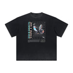 Distressed Chrome Y2K Streetwear Graphic Tee