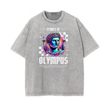 Camiseta Vanquisher lavada con estampado neón Y2K