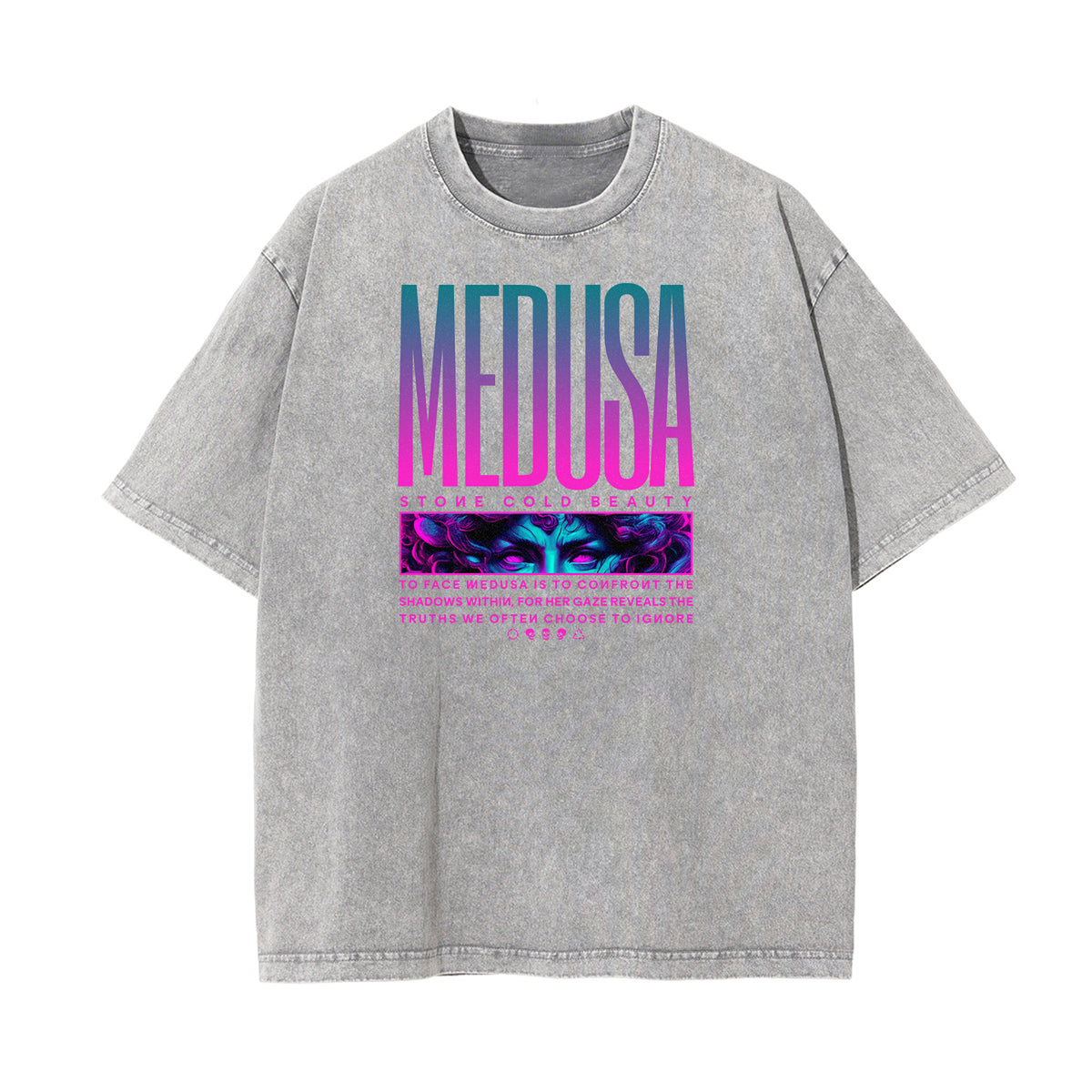 Camiseta Vanquisher lavada con estampado neón Y2K