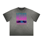 Distressed Vanquisher Neon Y2K Pattern Tee