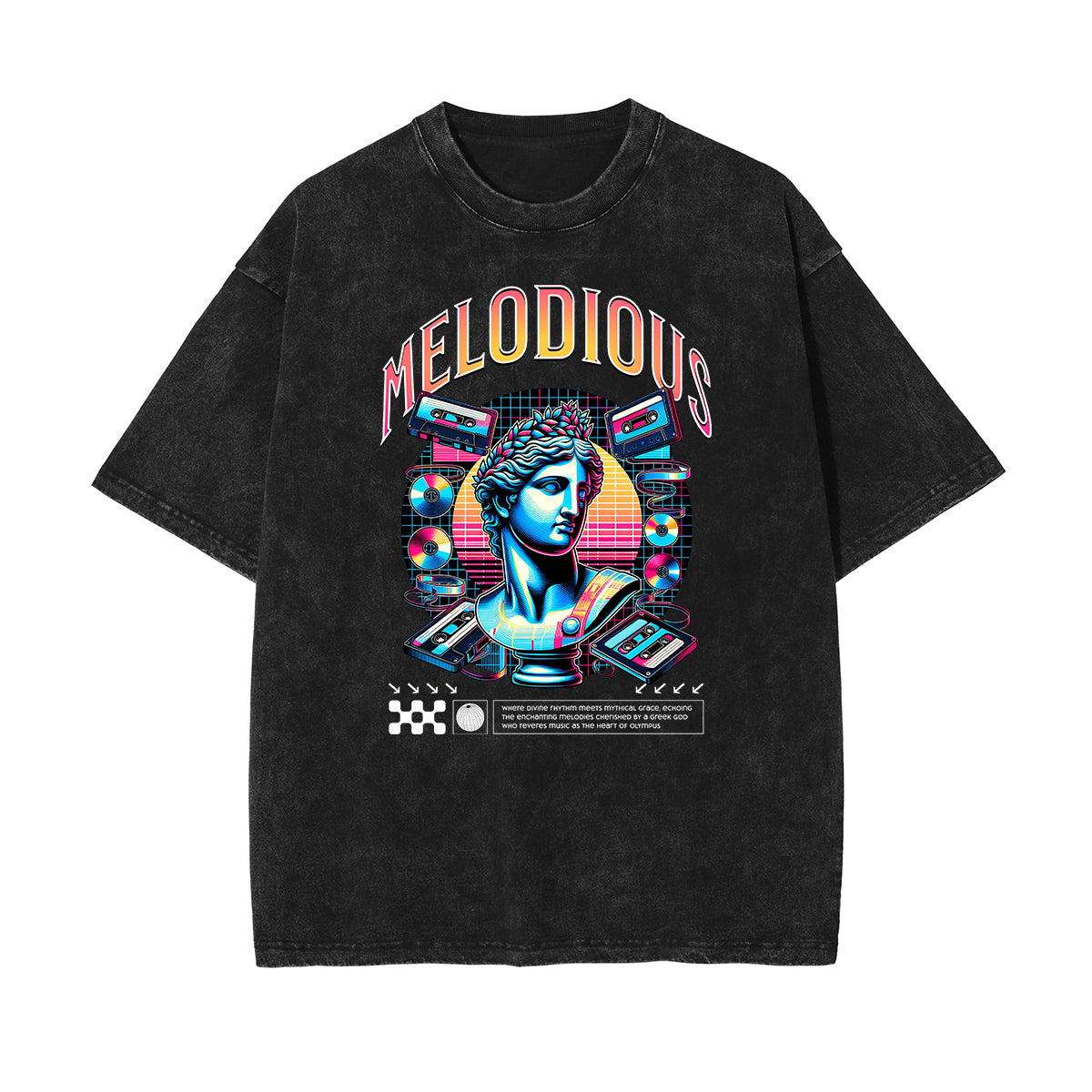 Faded Vanquisher Neon Y2K Graphic Tee