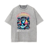 Camiseta Vanquisher lavada con estampado neón Y2K