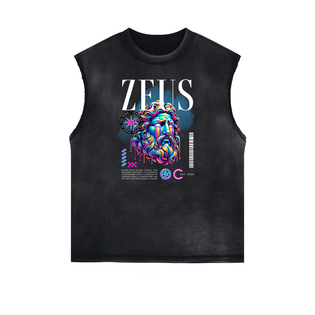 Vanquisher Neon Y2K Graphic Tank Top