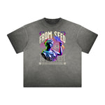 Distressed Vanquisher Neon Y2K Pattern Tee