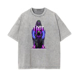 Camiseta Vanquisher lavada con estampado neón Y2K