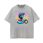Camiseta Vanquisher lavada con estampado neón Y2K