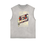 Faded Vintage Illustration Art Pattern Tank Top