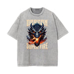 Camiseta gráfica con ilustración descolorida y lavada